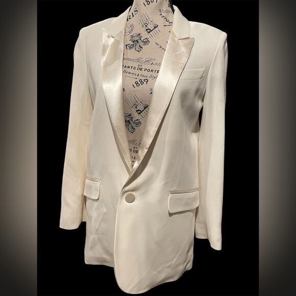 Edition Express Elegant Cream Blazer Size 2 - Picture 1 of 3